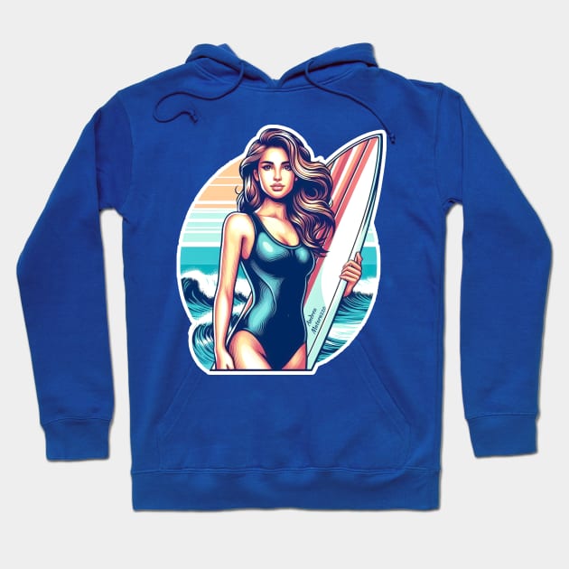 Girl Sport Surf Hoodie by Andrea Matarazzo